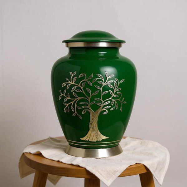 Green Tree of Life Cremation Urn