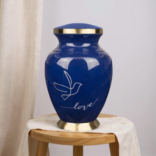 Blue Dove of Love Cremation Urn